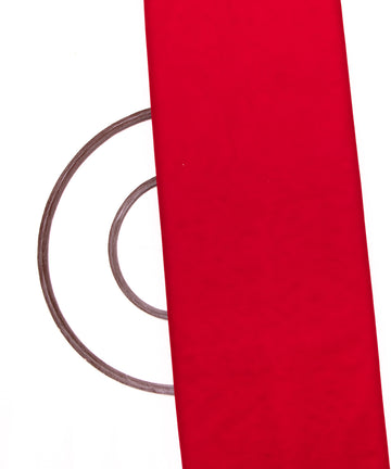 Deep Red Colour Plain Net Fabric